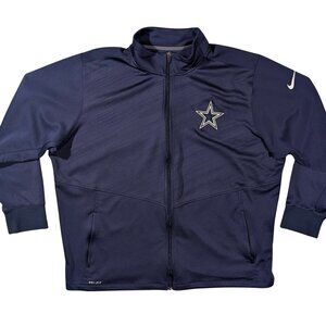 Nike Dallas Cowboys NFL Dri-Fit Track Jacket Full Zip Navy 3XL